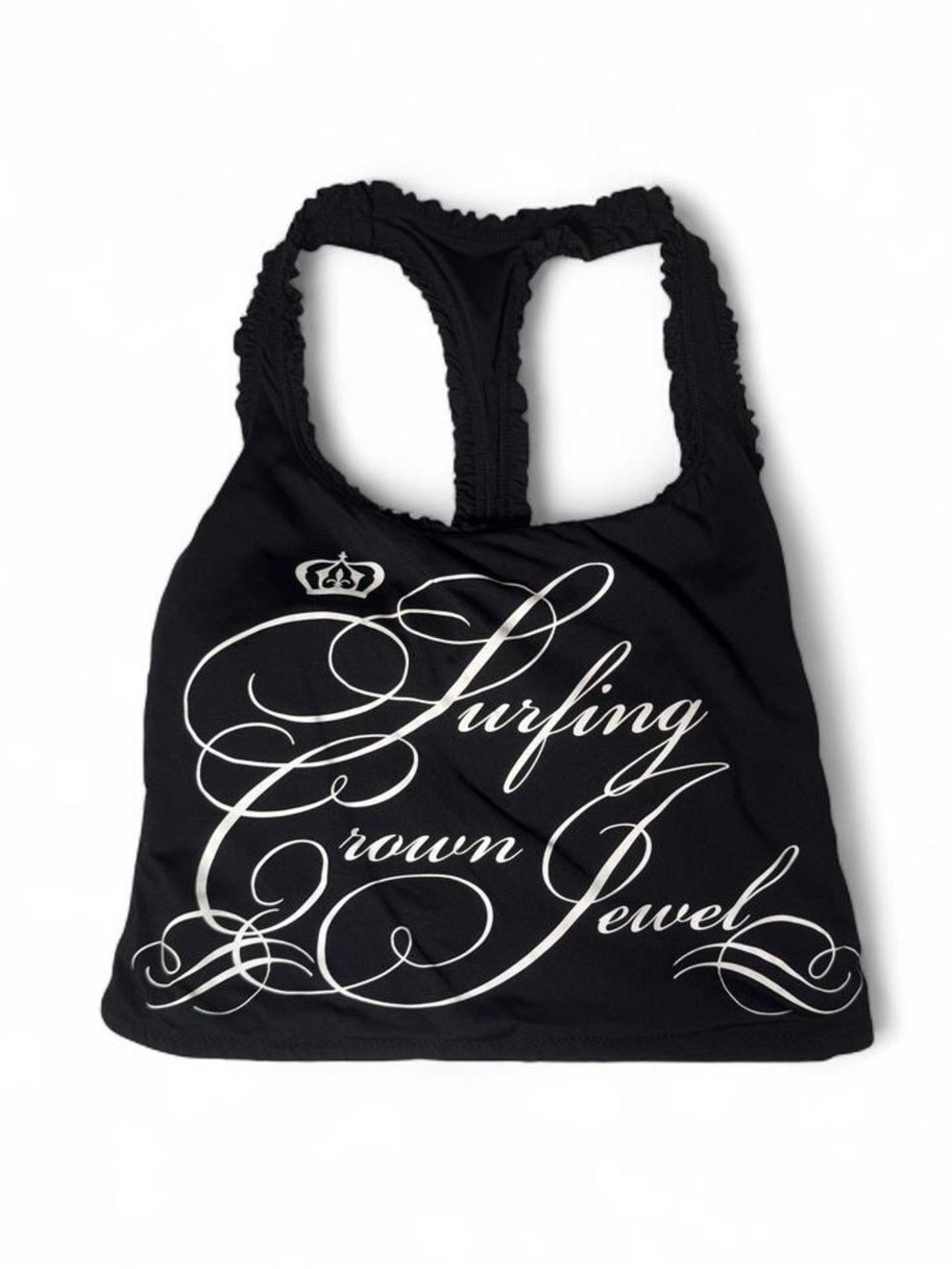 Y2K Juicy Couture Black Tankini Large Surf Royalty